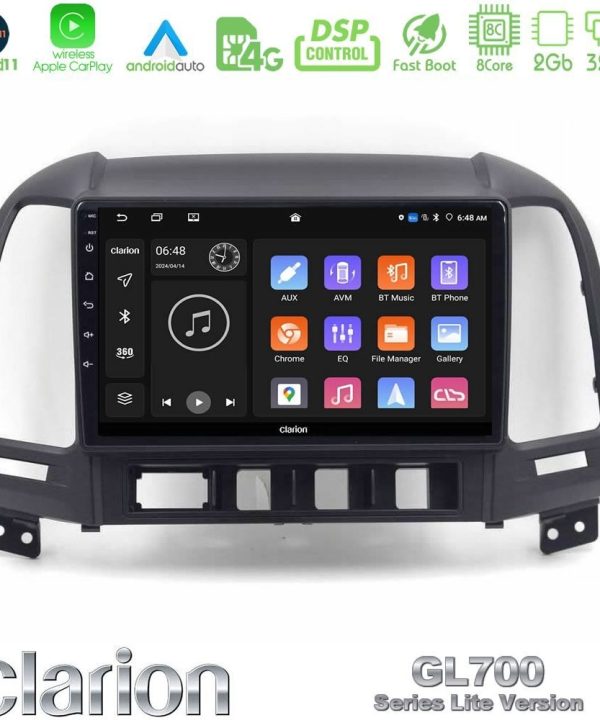 Kimpiris - Clarion GL700 Lite Series 8Core Android11 2+32GB Hyundai Santa Fe 2006-2013 Navigation Multimedia Tablet 9" Με Carplay & Android Auto