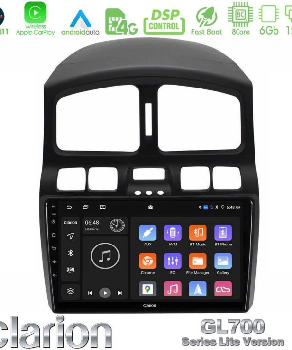Kimpiris - Clarion GL700 Lite Series 8Core Android11 6+128GB Hyundai Santa Fe 2000-2006 Navigation Multimedia Tablet 9" Με Carplay & Android Auto