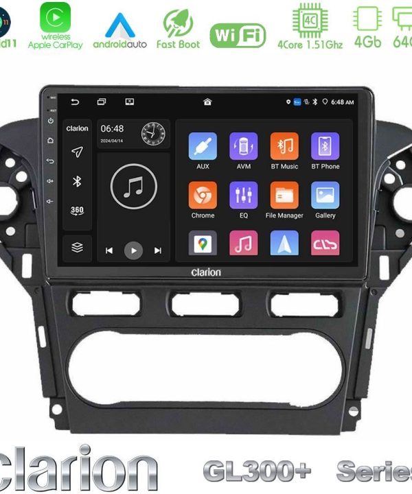 Kimpiris - Clarion GL300+ Series 4Core Android11 4+64GB  Ford Mondeo 2011-2014 Navigation Multimedia Tablet 10"