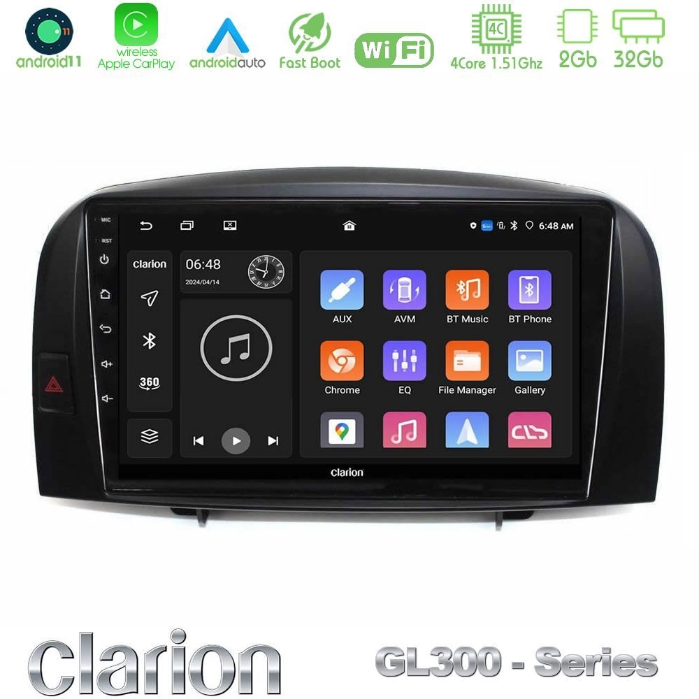 Kimpiris - Clarion GL300 Series 4Core Android11 2+32GB Hyundai Sonata 2005-2009 Navigation Multimedia Tablet 10" Με Carplay & Android Auto