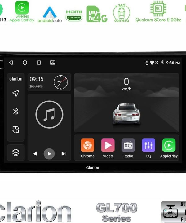 Kimpiris - Clarion GL700 Series 8Core Android13 4+64GB Ford Focus 2019-> Navigation Multimedia Tablet 9" Με Carplay & Android Auto