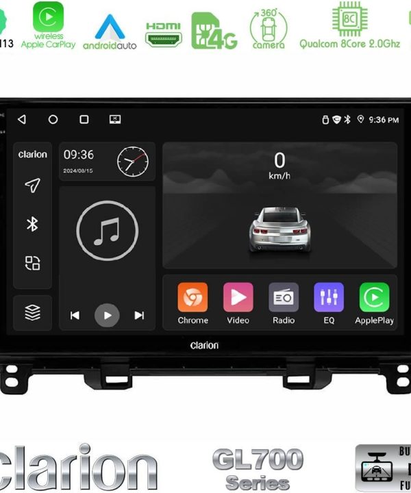 Kimpiris - Clarion GL700 Series 8Core Android13 4+64GB Honda Jazz 2021-2025 Navigation Multimedia Tablet 9" Με Carplay & Android Auto