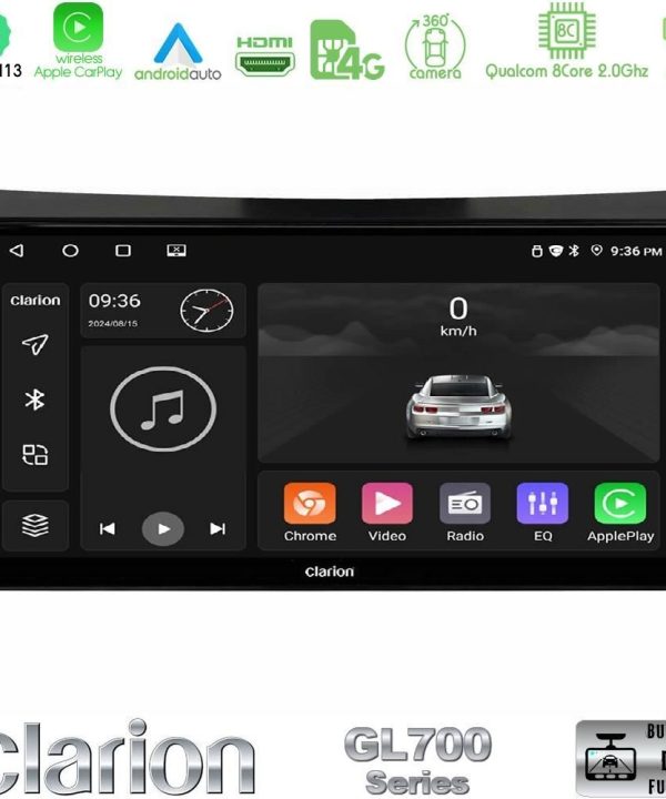 Kimpiris - Clarion GL700 Series 8Core Android13 4+64GB Ssangyong Rexton 2002-2006 Navigation Multimedia Tablet 9" Με Carplay & Android Auto