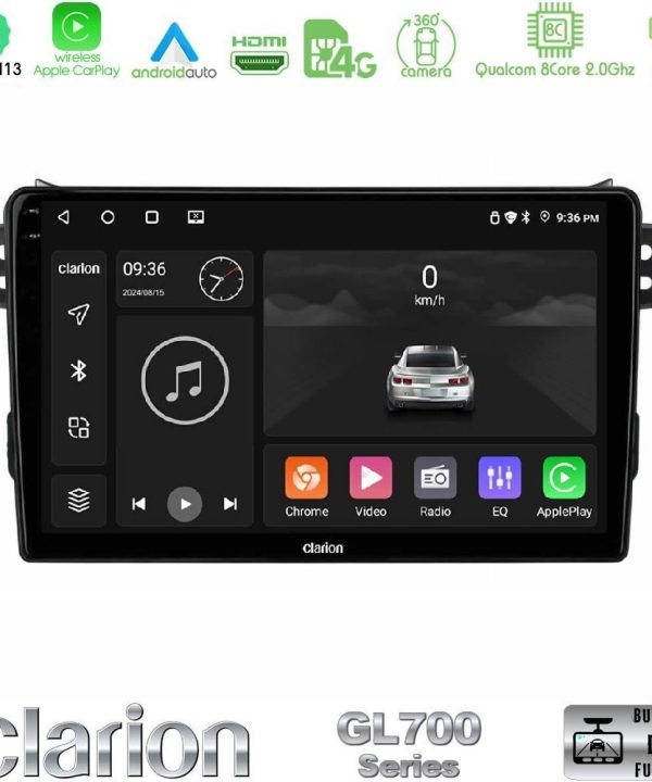 Kimpiris - Clarion GL700 Series 8Core Android13 4+64GB Suzuki Splash & Opel Agila 2008-2014 Navigation Multimedia Tablet 9" Με Carplay & Android Auto