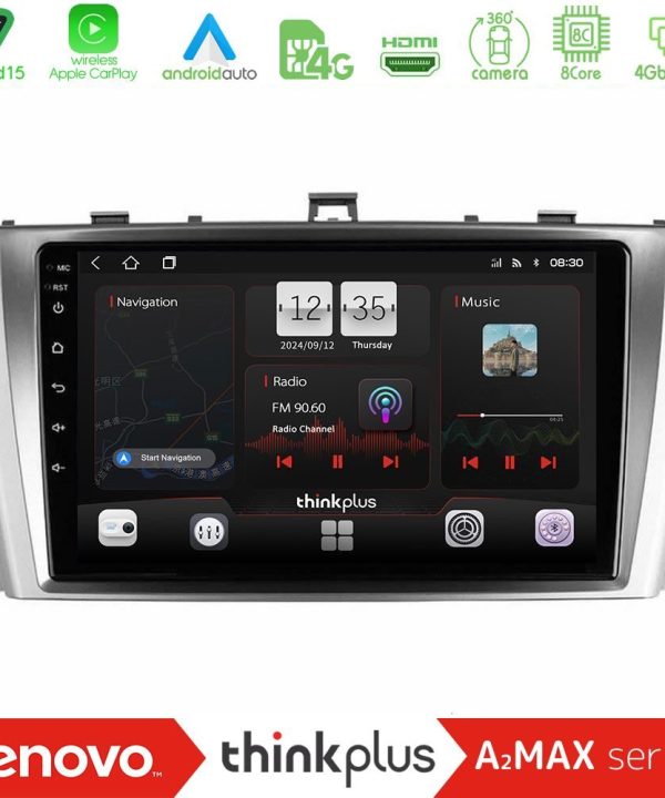 Kimpiris - Lenovo Thinkplus A2MAX Series 8Core Android15 4+64GB  Toyota Avensis T27 Navigation Multimedia Tablet 9"