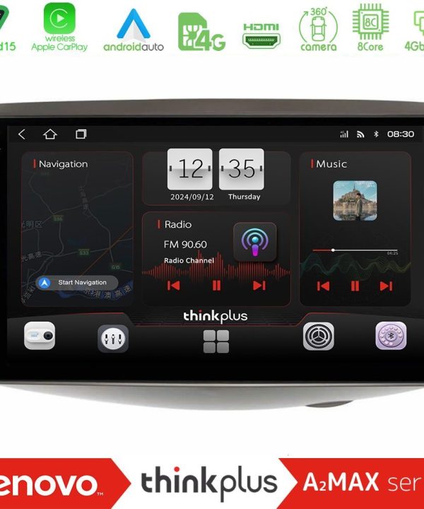 Kimpiris - Lenovo Thinkplus A2MAX Series 8Core Android15 4+64GB  Toyota Yaris 1999 - 2006 Navigation Multimedia Tablet 9"