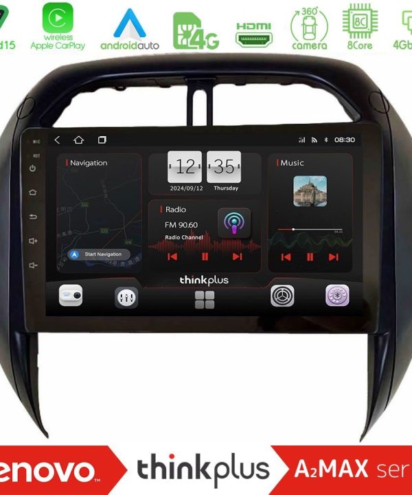 Kimpiris - Lenovo Thinkplus A2MAX Series 8Core Android15 4+64GB  Toyota RAV4 2001-2005 (Auto A/C) Navigation Multimedia Tablet 9"