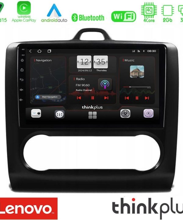 Kimpiris - Lenovo Thinkplus Series 4Core Android15 2+32GB Ford Focus Auto AC Navigation Multimedia Tablet 9" Με Carplay & Android Auto