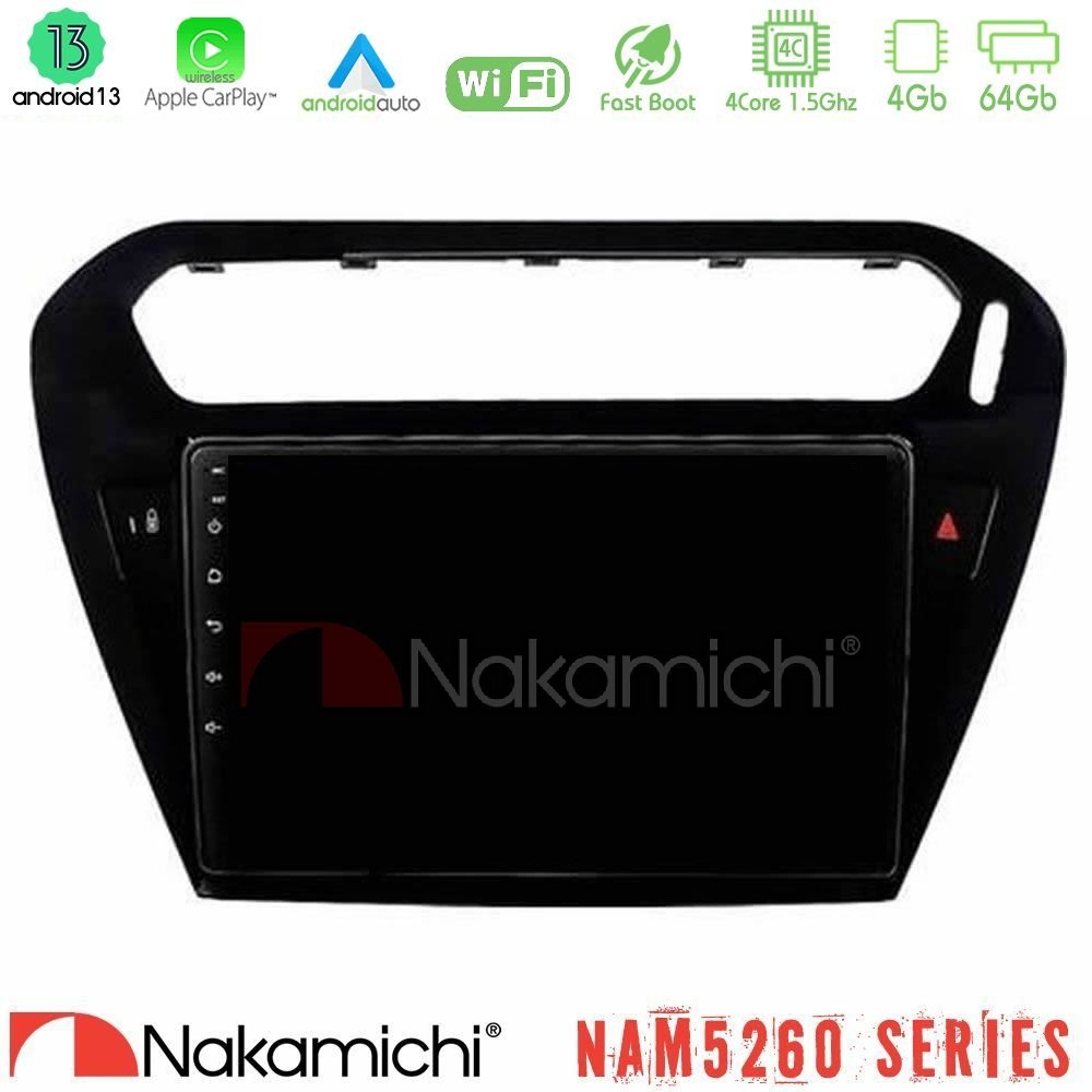 Kimpiris - Nakamichi NAM5260 Series 4Core Android13 4+64GB Citroen C-Elysee / Peugeot 301 Navigation Multimedia Tablet 9" Με Carplay & Android Auto