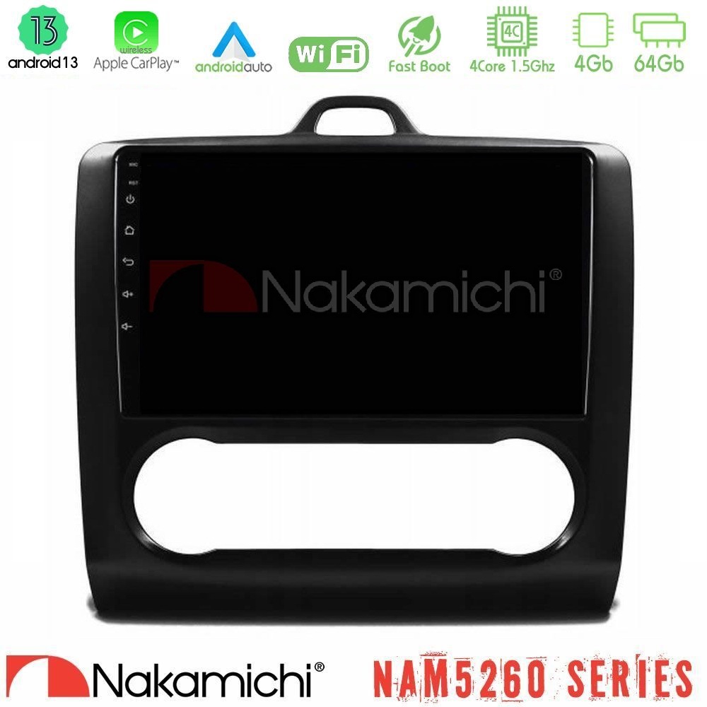 Kimpiris - Nakamichi NAM5260 Series 4Core Android13 4+64GB Ford Focus Auto AC Navigation Multimedia Tablet 9" Με Carplay & Android Auto