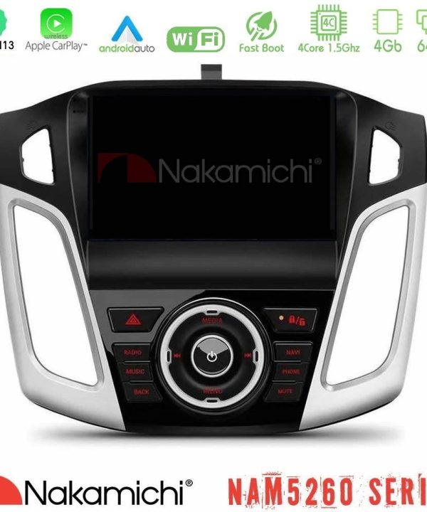 Kimpiris - Nakamichi NAM5260 Series 4Core Android13 4+64GB Ford Focus 2012-2018 Navigation Multimedia Tablet 9" Με Carplay & Android Auto