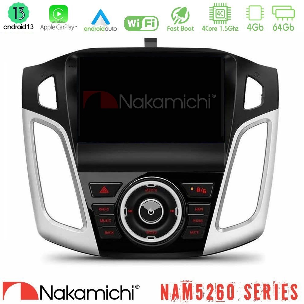 Kimpiris - Nakamichi NAM5260 Series 4Core Android13 4+64GB Ford Focus 2012-2018 Navigation Multimedia Tablet 9" Με Carplay & Android Auto