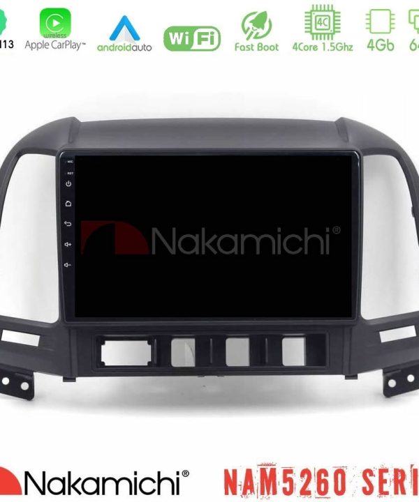 Kimpiris - Nakamichi NAM5260 Series 4Core Android13 4+64GB Hyundai Santa Fe 2006-2013 Navigation Multimedia Tablet 9" Με Carplay & Android Auto