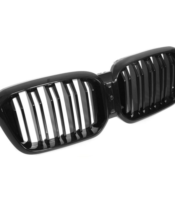 Kimpiris - Καρδιές Μάσκας Για Bmw BMW X3 G01 LCI / X4 G02 LCI 21-25 Sport Look Με Διπλή Γρίλια Μαύρο Γυαλιστερό Με 6 Γρίλιες 2 Τεμάχια