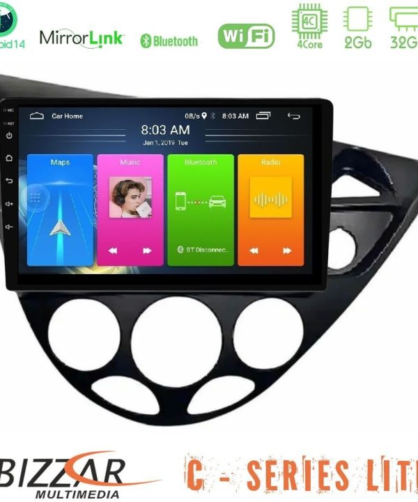 Kimpiris - Bizzar C Series Lite 4Core Android14 2+32GB Ford Focus 1999-2004 (RHD) Navigation Multimedia Tablet 9"