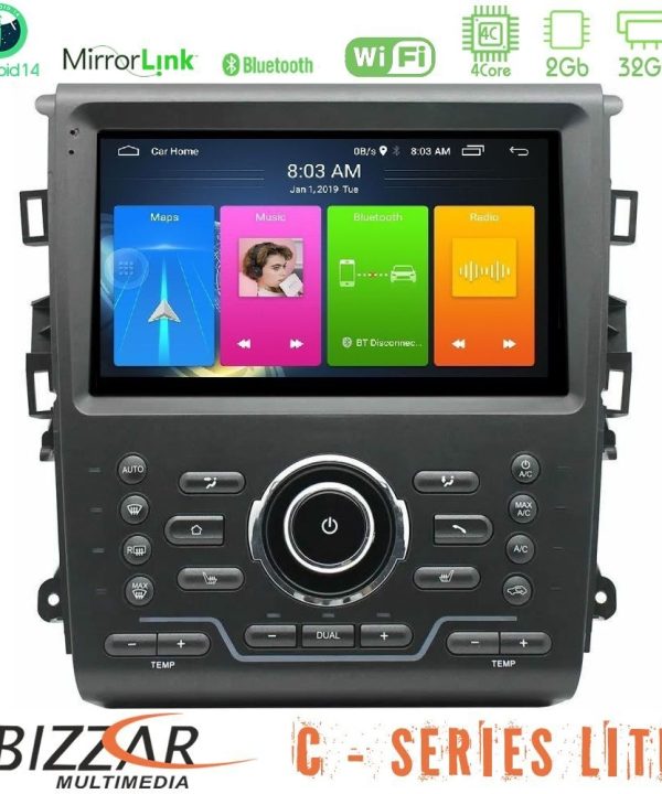 Kimpiris - Bizzar C Series Lite 4Core Android14 2+32GB Ford Mondeo 2014-2021 Navigation Multimedia Tablet 9"