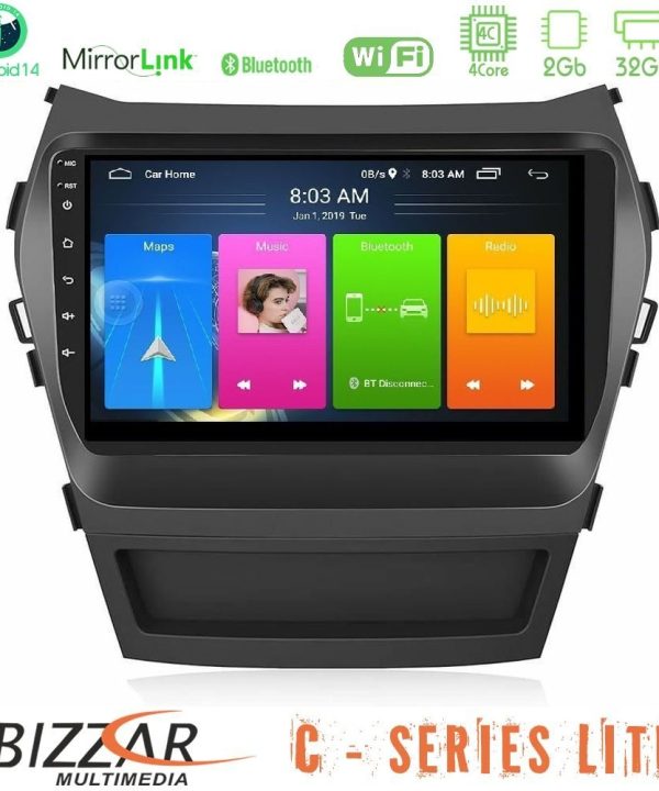 Kimpiris - Bizzar C Series Lite 4Core Android14 2+32GB Hyundai iX45 2012-2017 Navigation Multimedia Tablet 9"