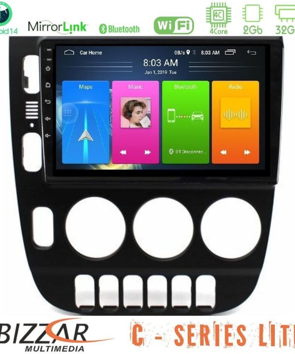 Kimpiris - Bizzar C Series Lite 4Core Android14 2+32GB Mercedes ML Class (W163) 1998-2005 Navigation Multimedia Tablet 9"