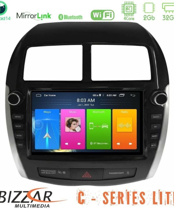 Kimpiris - Bizzar C Series Lite 4Core Android14 2+32GB Mitsubishi ASX 2013-2018 Navigation Multimedia Tablet 9" (Oem Look)