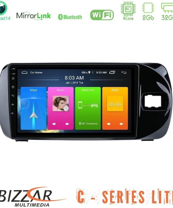 Kimpiris - Bizzar C Series Lite 4Core Android14 2+32GB Toyota Yaris (Vitz) 2015-2020 RHD Navigation Multimedia Tablet 9"