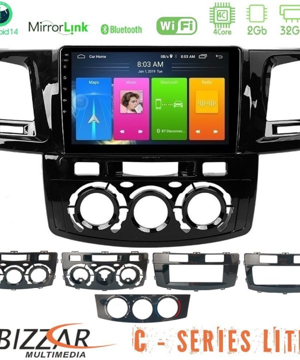 Kimpiris - Bizzar C Series Lite 4Core Android14 2+32GB  Toyota Hilux 2007-2016 Navigation Multimedia Tablet 9"