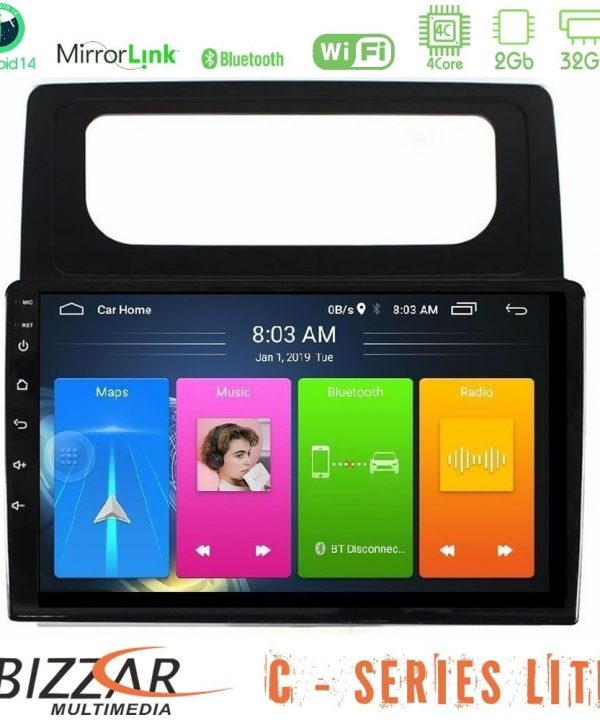 Kimpiris - Bizzar C Series Lite 4Core Android14 2+32GB VW Caddy 2004-2014 Navigation Multimedia Tablet 10"