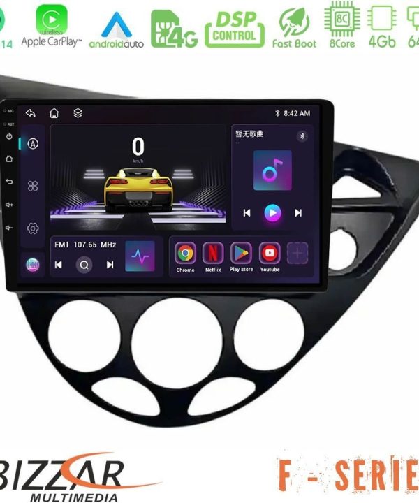 Kimpiris - Bizzar F Series 8Core Android14 4+64GB Ford Focus 1999-2004 (RHD) Navigation Multimedia Tablet 9" Με Carplay & Android Auto