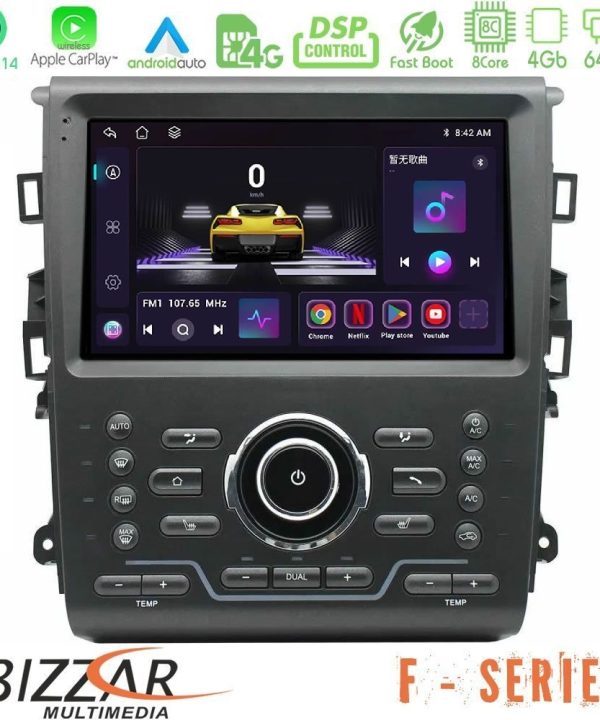Kimpiris - Bizzar F Series 8Core Android14 4+64GB Ford Mondeo 2014-2021 Navigation Multimedia Tablet 9" Με Carplay & Android Auto