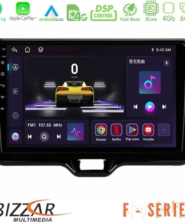 Kimpiris - Bizzar F Series 8Core Android14 4+64GB Toyota Yaris Cross RHD 2020-> (Low Version) Navigation Multimedia Tablet 9" Με Carplay & Android Auto