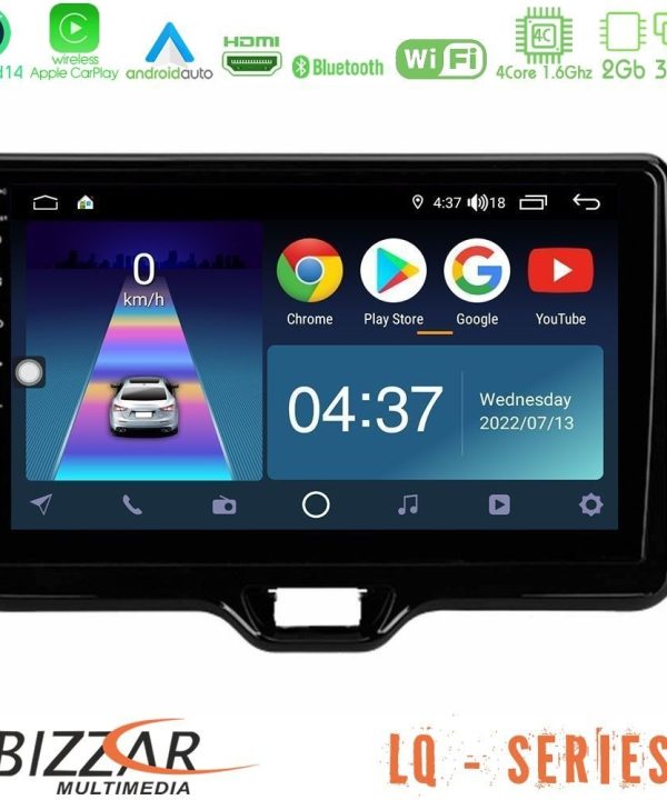 Kimpiris - Bizzar LQ Series 4Core Android14 2+32GB Toyota Yaris Cross RHD 2020-> (Low Version) Navigation Multimedia Tablet 9" Με Carplay & Android Auto