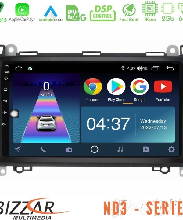 Kimpiris - Bizzar ND3 Series 8Core Android15 2+64GB  Mercedes A/B/Vito/Sprinter Class Navigation Multimedia Tablet 9"
