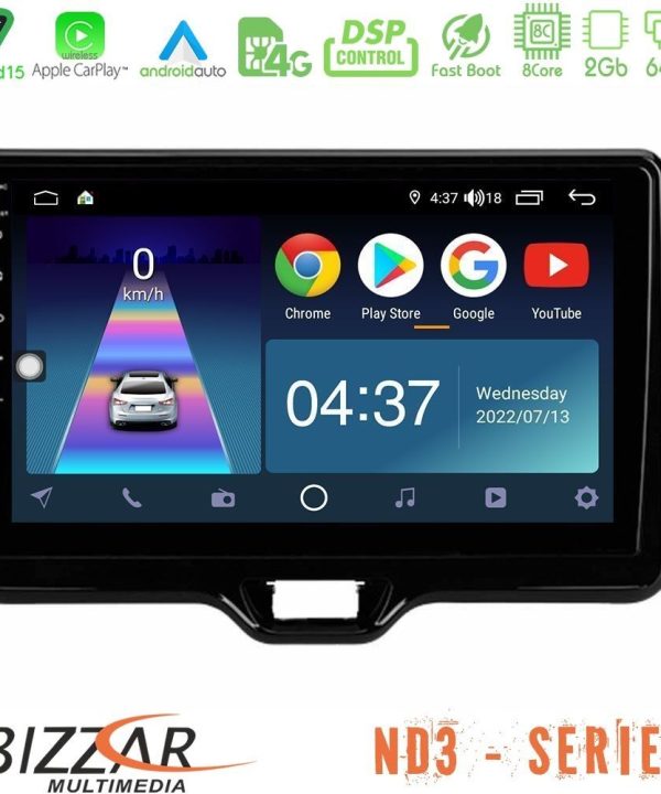 Kimpiris - Bizzar ND3 Series 8Core Android15 2+64GB Toyota Yaris Cross RHD 2020-> (Low Version) Navigation Multimedia Tablet 9"