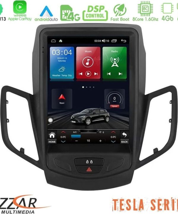Kimpiris - Bizzar Tesla Series 8Core Android13 4+64GB Ford Fiesta 2012-2016 Navigation Multimedia Tablet 9.7"