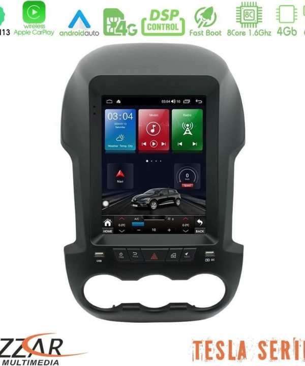 Kimpiris - Bizzar Tesla Series 8Core Android13 4+64GB Ford Ranger 2012-2016 Navigation Multimedia Tablet 9.7"