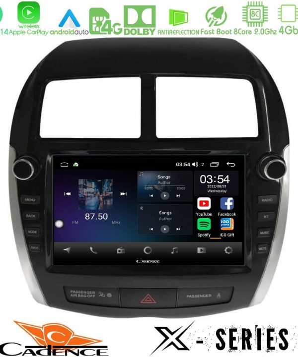 Kimpiris - Cadence X Series Mitsubishi ASX 2013-2018 8core Android 14 4+64GB Navigation Multimedia Tablet 9" (Oem Look)