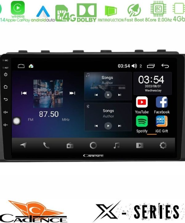 Kimpiris - Cadence X Series Subaru BRZ / Toyota GR86 2022-> 8core Android 14 4+64GB Navigation Multimedia Tablet 9"