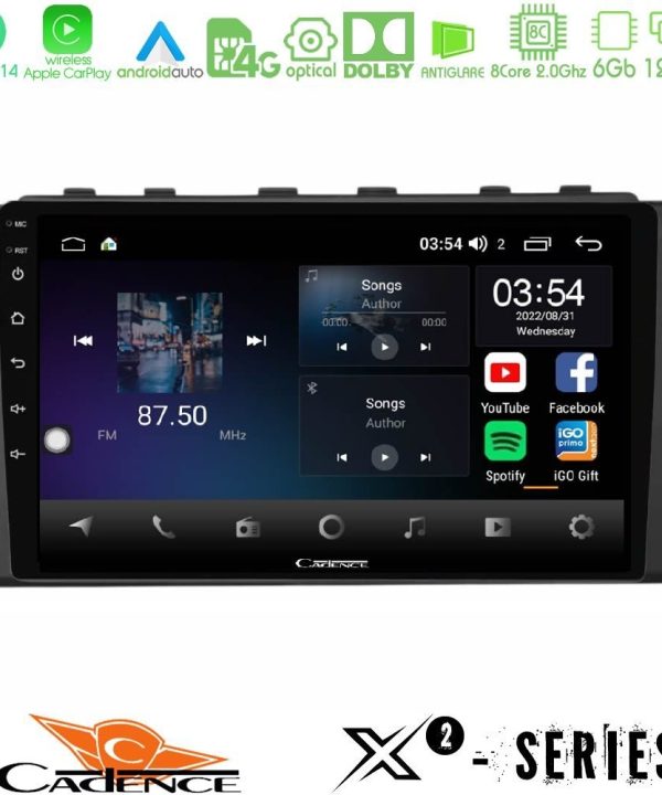 Kimpiris - Cadence X2 Series 8Core Android14 6+128GB Subaru BRZ / Toyota GR86 2022-> Navigation Multimedia Tablet 9"