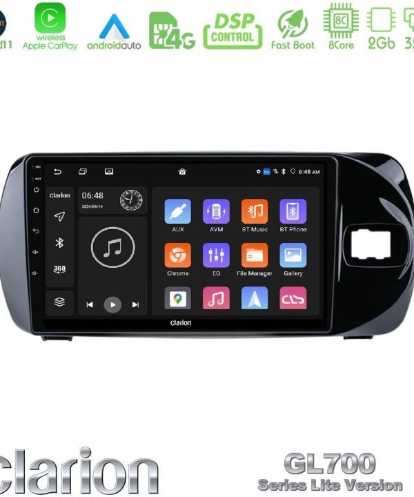 Kimpiris - Clarion GL700 Lite Series 8Core Android11 2+32GB Toyota Yaris (Vitz) 2015-2020 RHD Navigation Multimedia Tablet 9" Με Carplay & Android Auto