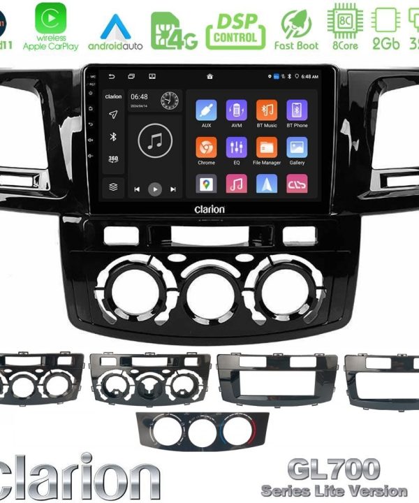 Kimpiris - Clarion GL700 Lite Series 8Core Android11 2+32GB Toyota Hilux 2007-2016 Navigation Multimedia Tablet 9" Με Carplay & Android Auto
