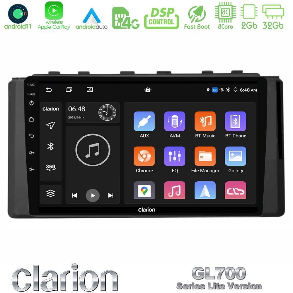 Kimpiris - Clarion GL700 Lite Series 8Core Android11 2+32GB Subaru BRZ / Toyota GR86 2022-> Navigation Multimedia Tablet 9" Με Carplay & Android Auto
