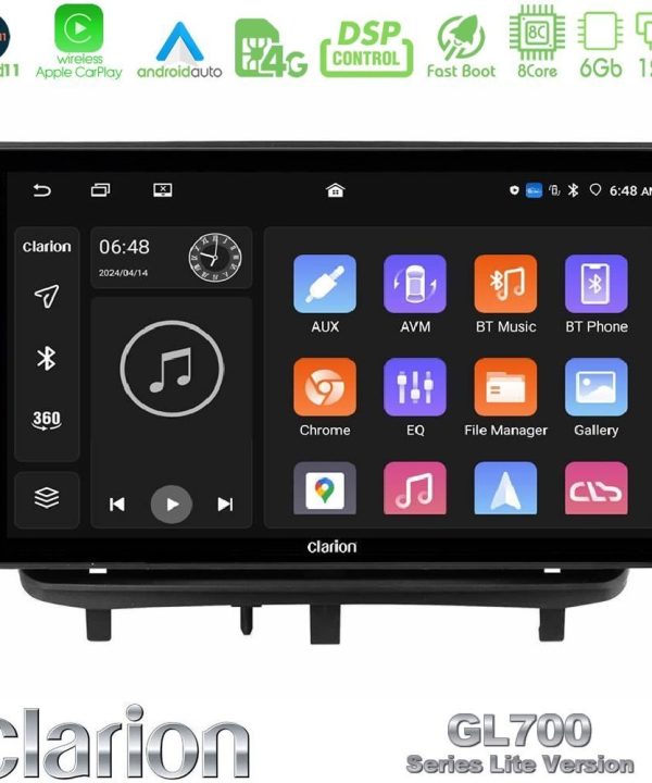 Kimpiris - Clarion GL700 Lite Series 8Core Android11 6+128GB Opel Corsa D 2006-2014 Navigation Multimedia Tablet 9" Με Carplay & Android Auto (Top Mount)