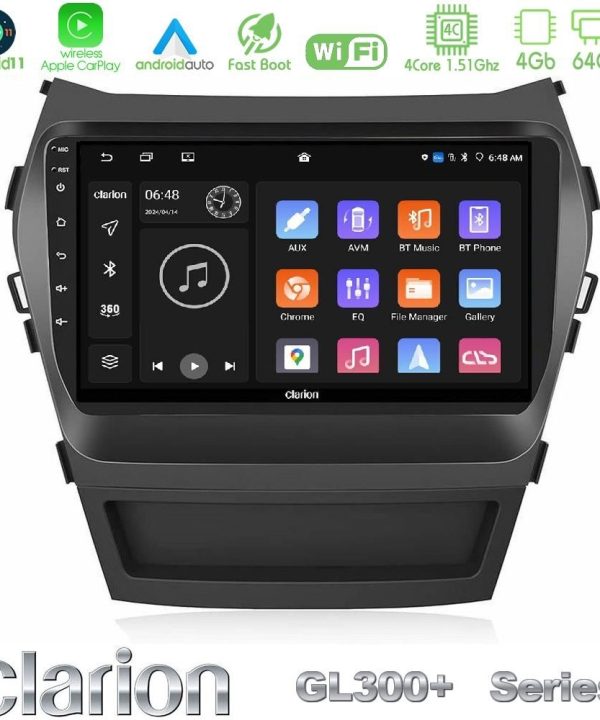 Kimpiris - Clarion GL300+ Series 4Core Android11 4+64GB Hyundai iX45 2012-2017 Navigation Multimedia Tablet 9"