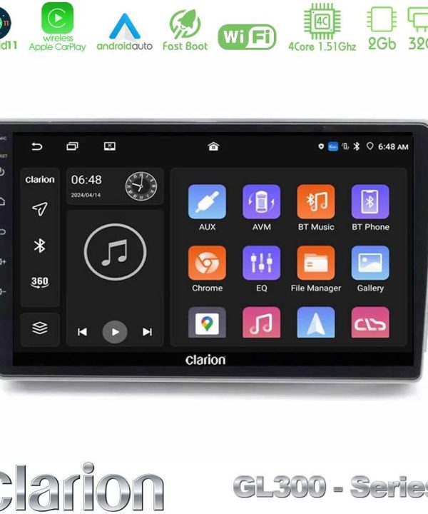 Kimpiris - Clarion GL300 Series 4Core Android11 2+32GB Toyota Verso 2009-2018 Navigation Multimedia Tablet 9" Με Carplay & Android Auto