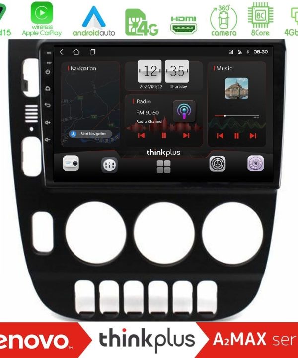 Kimpiris - Lenovo Thinkplus A2MAX Series 8Core Android15 4+64GB Mercedes ML Class (W163) 1998-2005 Navigation Multimedia Tablet 9"