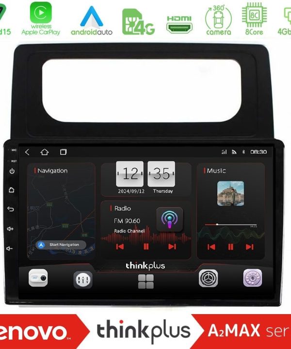 Kimpiris - Lenovo Thinkplus A2MAX Series 8Core Android15 4+64GB VW Caddy 2004-2014 Navigation Multimedia Tablet 10"