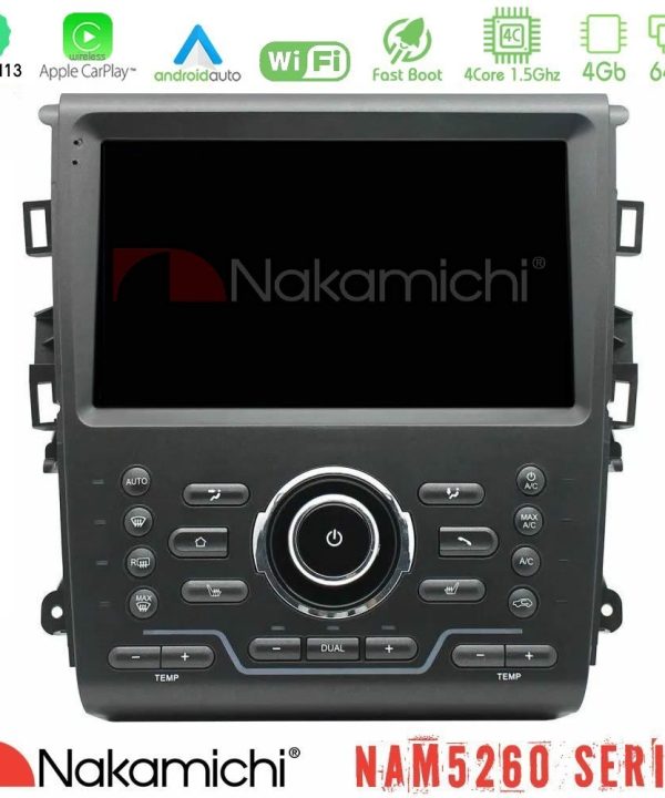 Kimpiris - Nakamichi NAM5260 Series 4Core Android13 4+64GB Ford Mondeo 2014-2021 Navigation Multimedia Tablet 9" Με Carplay & Android Auto