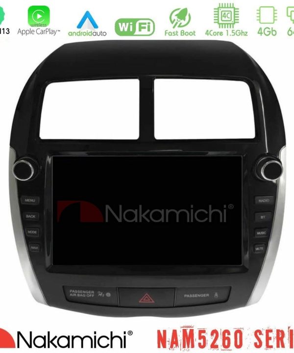 Kimpiris - Nakamichi NAM5260 Series 4Core Android13 4+64GB Mitsubishi ASX 2013-2018 Navigation Multimedia Tablet 9" Με Carplay & Android Auto (Oem Look)