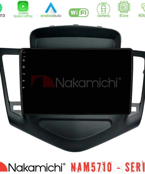 Kimpiris - Nakamichi NAM5710 Series 8Core Android13 4+64GB     Chevrolet Cruze 2009-2012 Navigation Multimedia Tablet 9"    (Μαύρο)