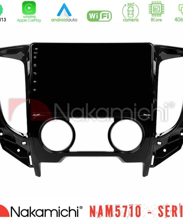Kimpiris - Nakamichi NAM5710 Series 8Core Android13 4+64GB  Mitsubishi L200 2016-> amp; Fiat Fullback (Manual A/C) Navigation Multimedia Tablet 9"