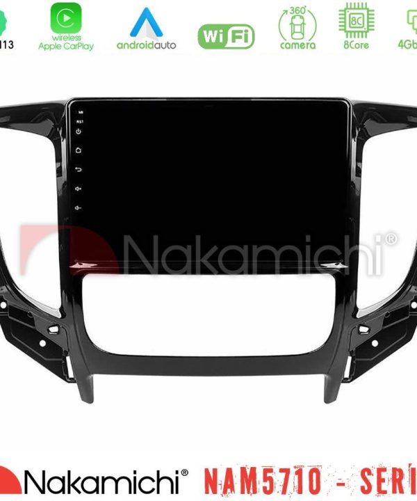 Kimpiris - Nakamichi NAM5710 Series 8Core Android13 4+64GB  Mitsubishi L200 2016-> amp; Fiat Fullback (Auto A/C) Navigation Multimedia Tablet 9"